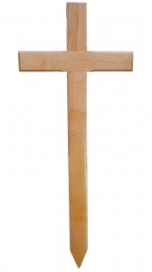 Großes Grabkreuz aus Eiche natur